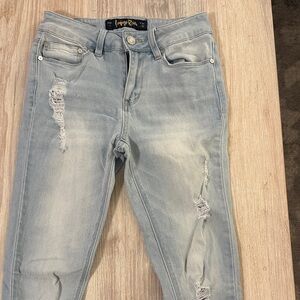 Indigo Rein Light Blue Ripped Skinny Jeans